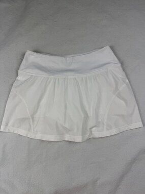 Zella White Soft Ruffle Back Tennis Skort Size XS